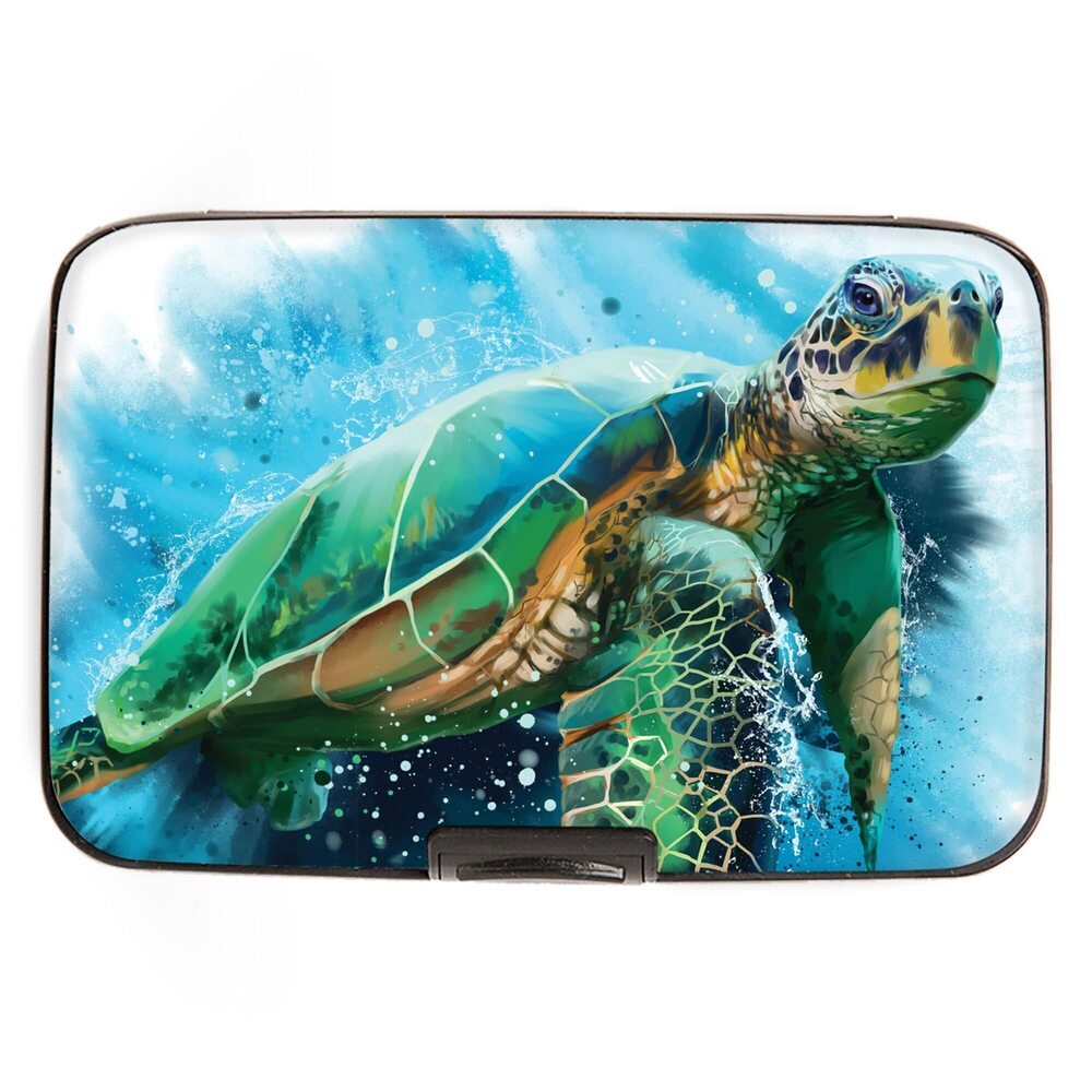 1367 Armored Wallet Credit Card Case with RFID Data Theft Protection Sea